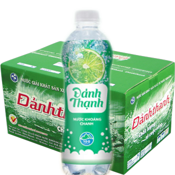 Đảnh Thạnh nước khoáng chai nhựa có ga Lạt, Ngọt (24 chai/ Thùng)